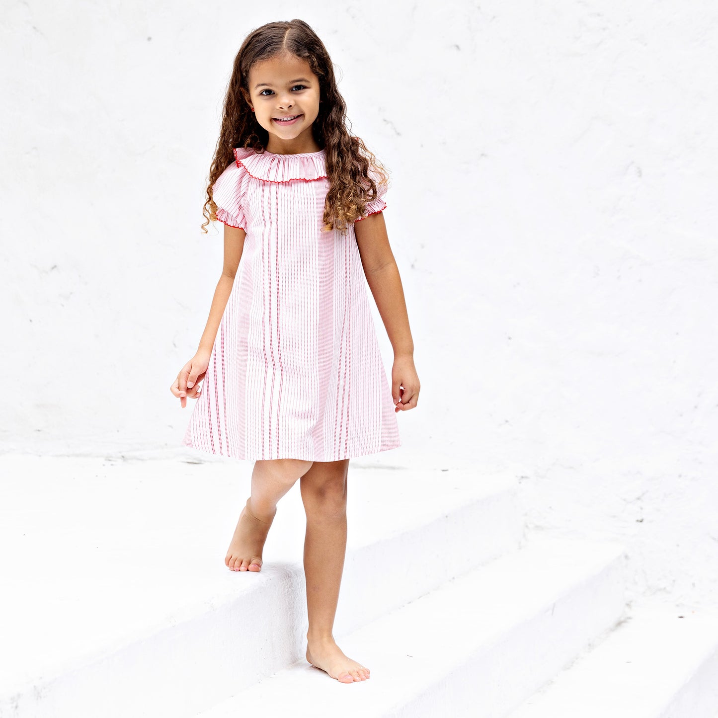 Rosie Cotton Printed Dress Short Sleeve