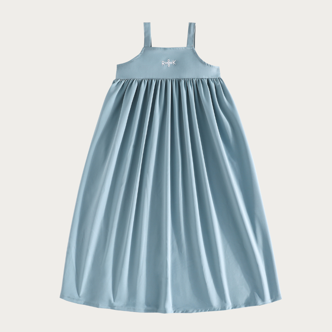 white christmas dresses Denim Jumper Dress w/Pkts