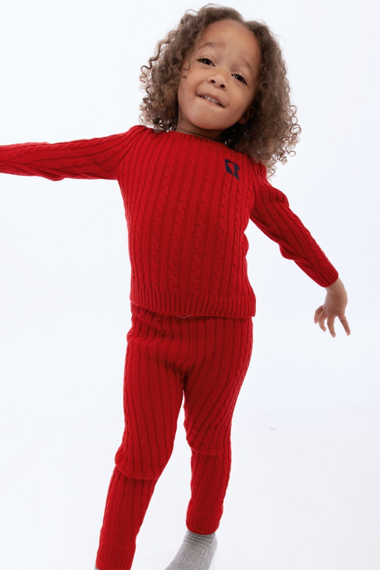 Aspen Cable Knit Baby Girl Set