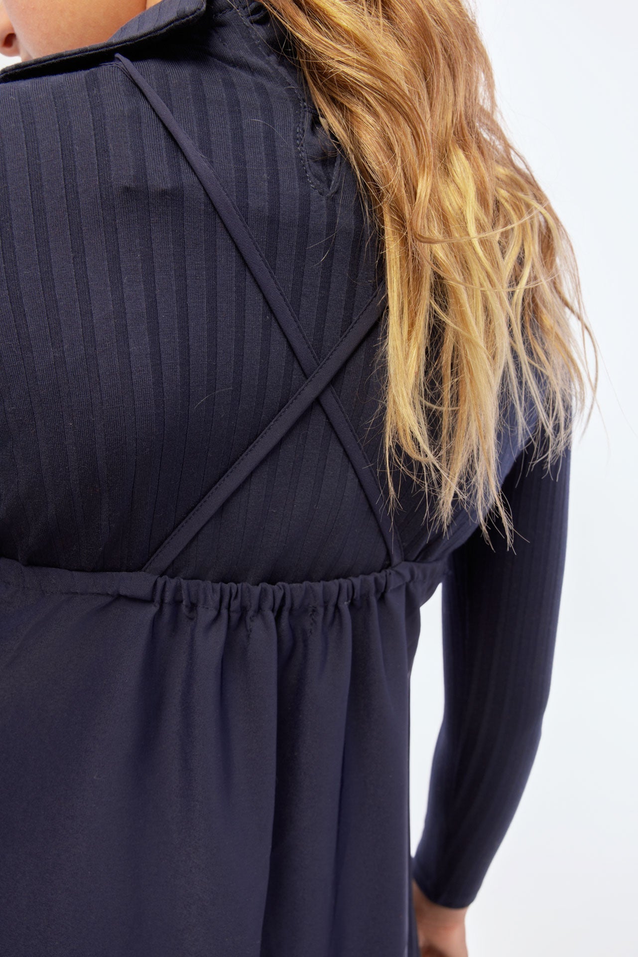 Mae Ribbed Collar Tshirt with Bow