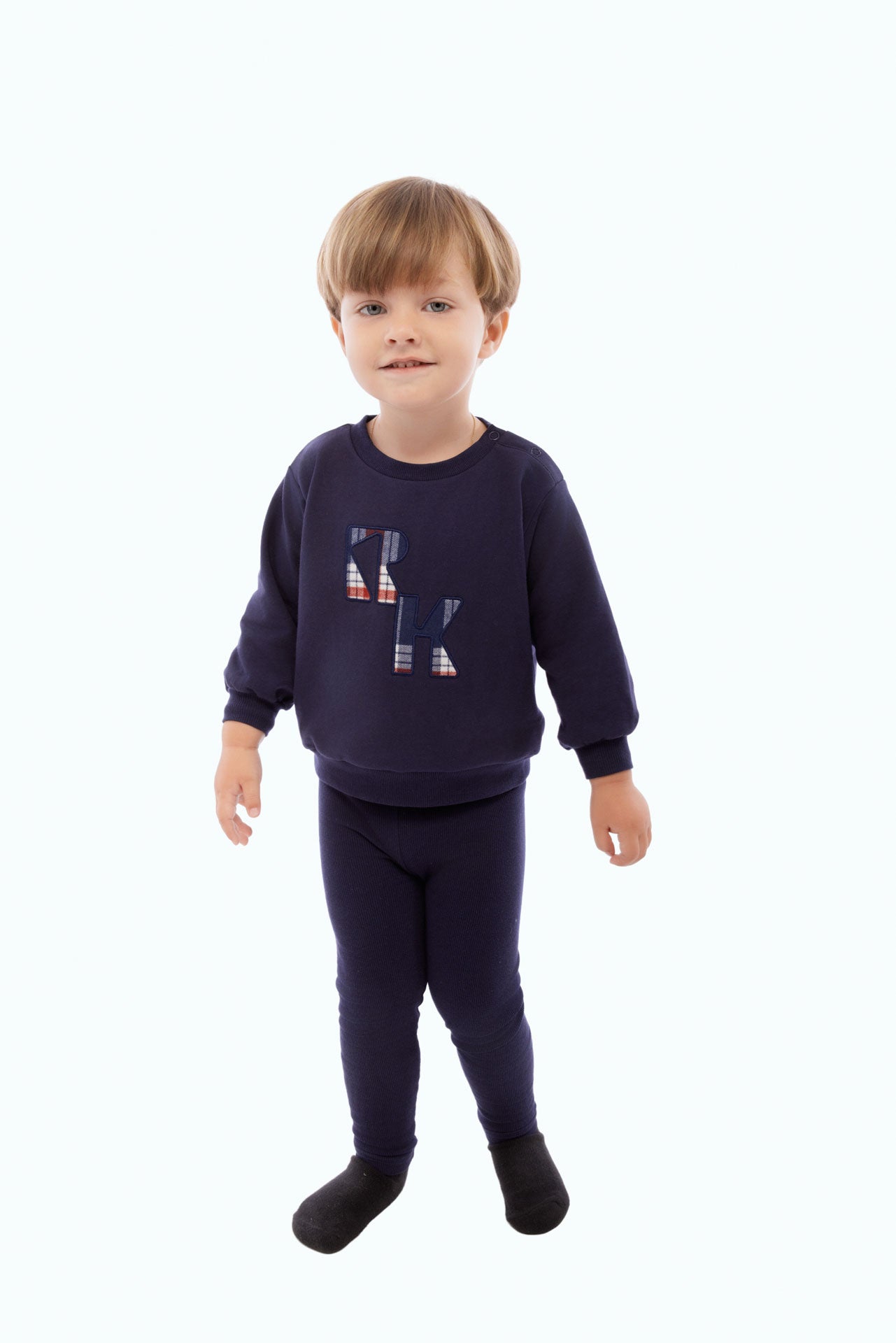 Miles Plaid Logo Baby Boy Set