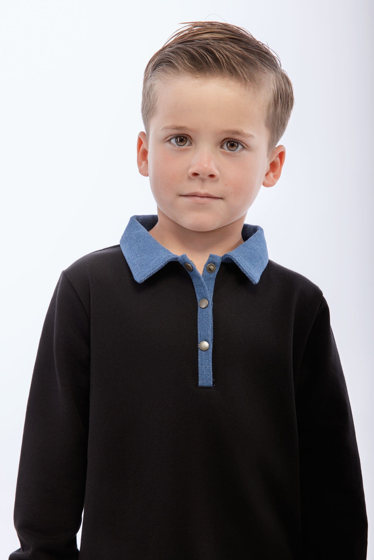 Remy Denim Collar Boys Polo