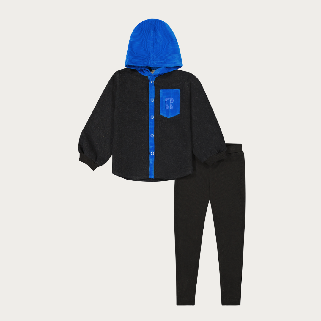 Rex Baby Boy Set with Cord Detail