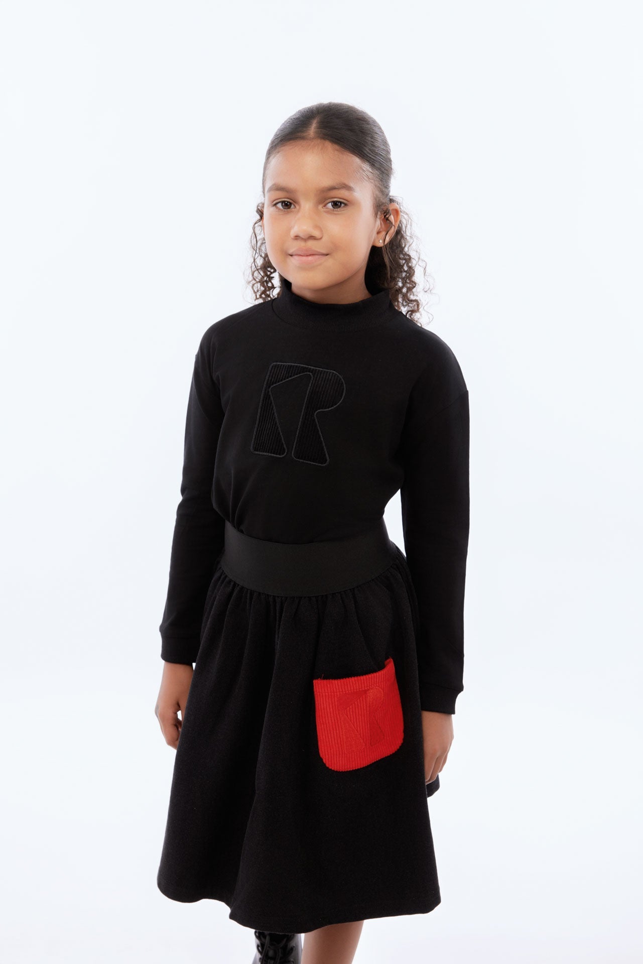 Ruby French Terry Turtleneck with Cord Logo