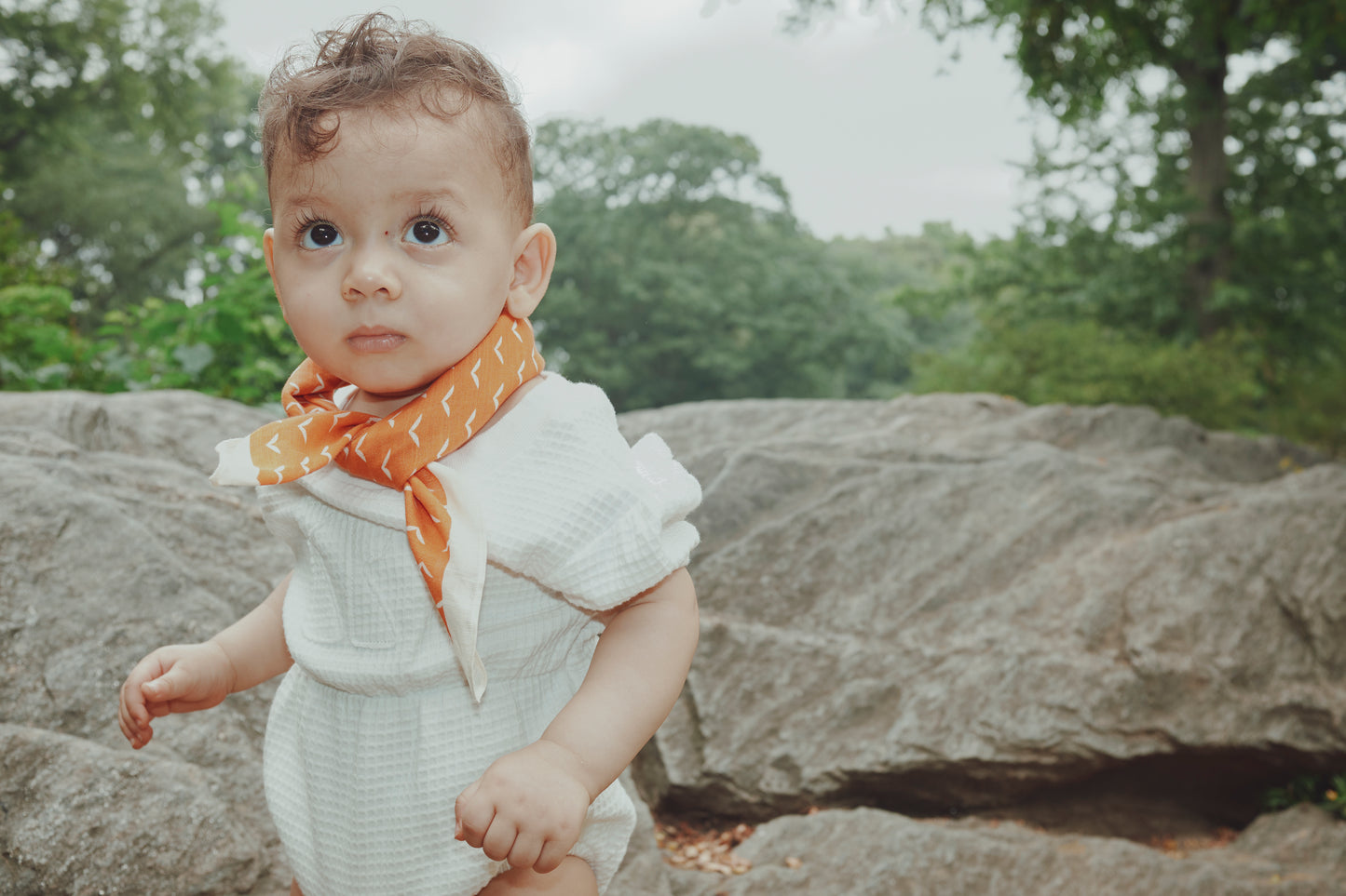 Waffle Cinch Waist Baby Romper