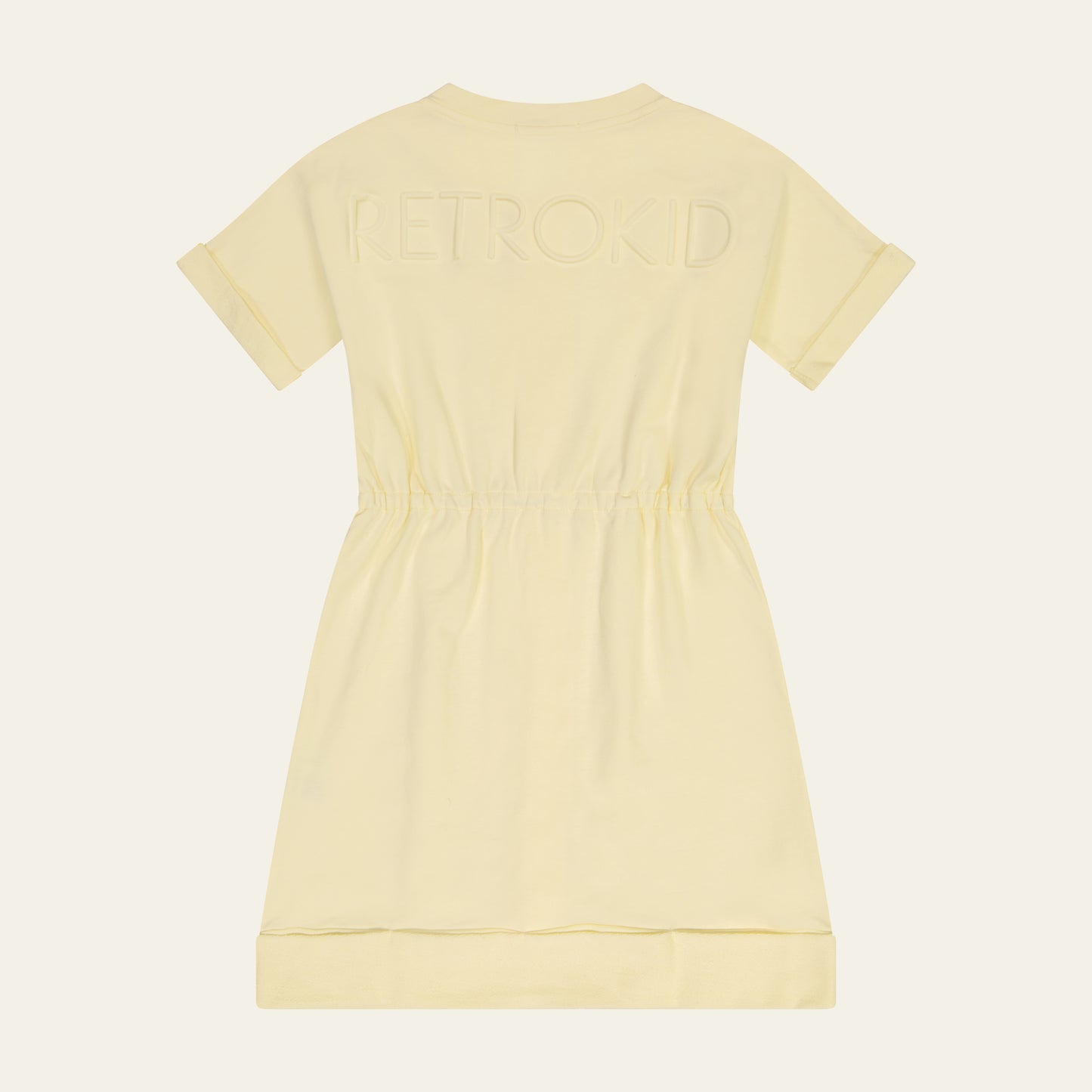French Terry Waisted Button Dress