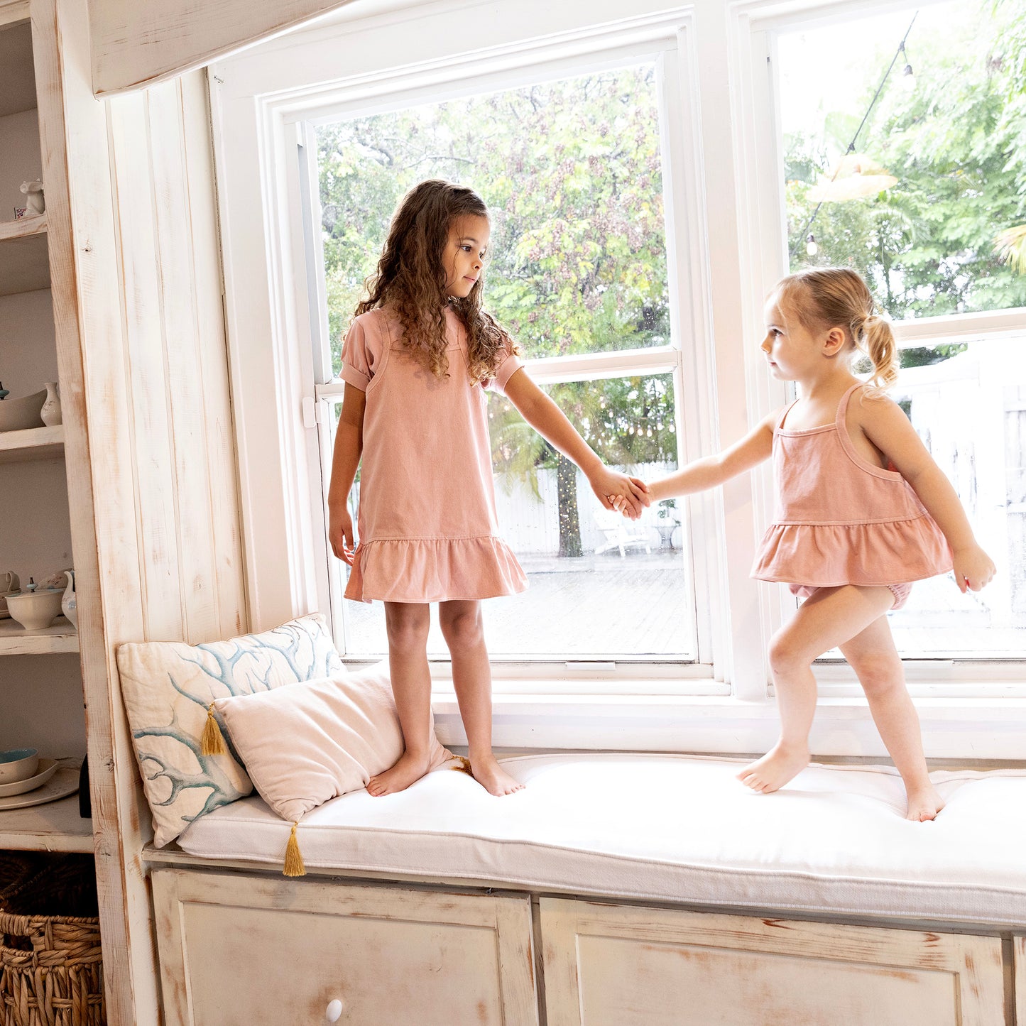 Hollis Denim Baby Girl Ruffle Tank + Bloomers Set