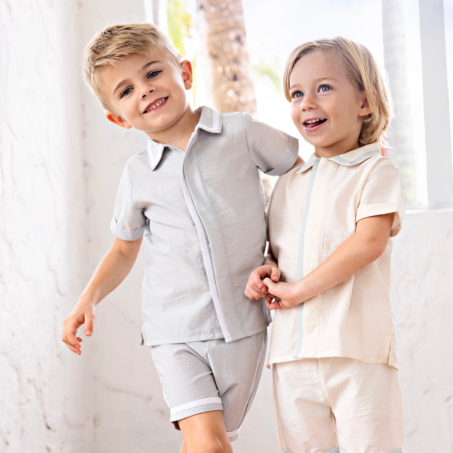 Bennet Boys Collar Shirt + Short Pants Set