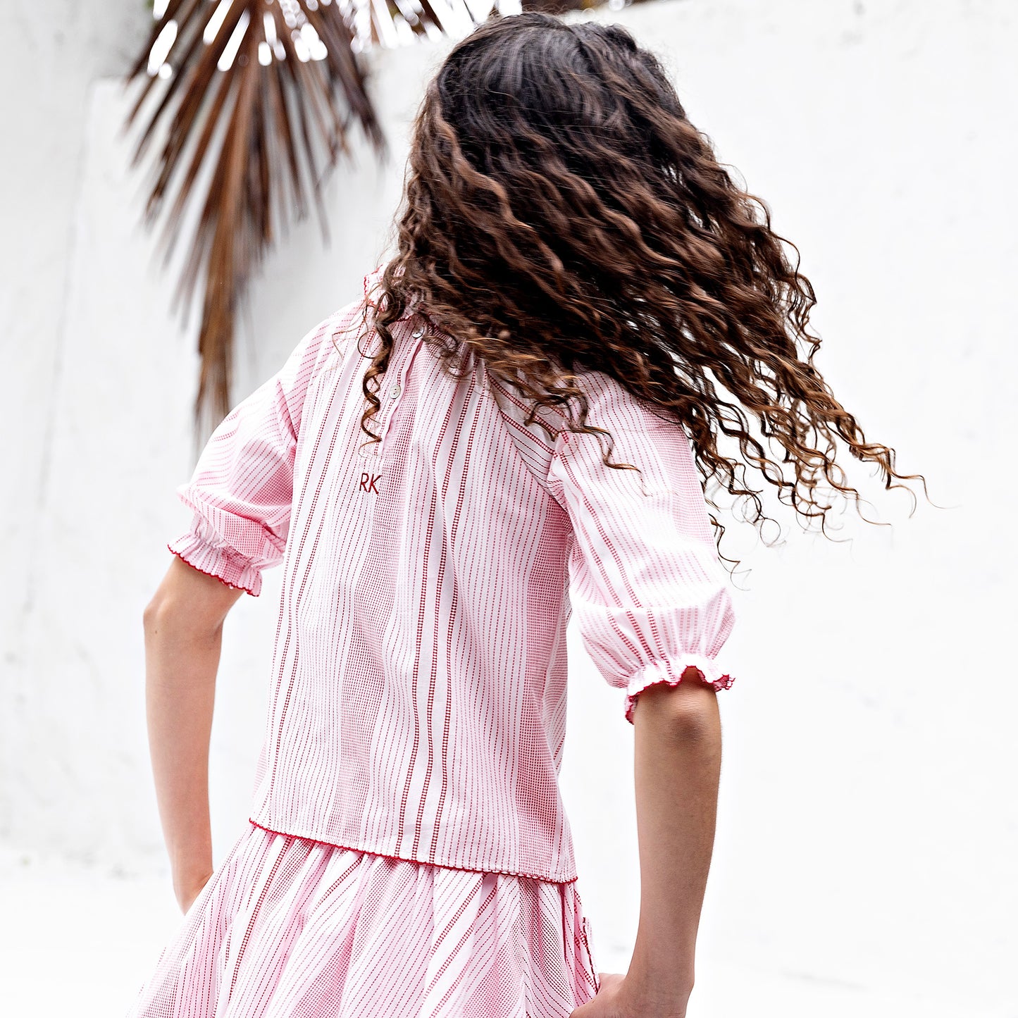 Rosie Cotton Printed Blouse + Skirt Set