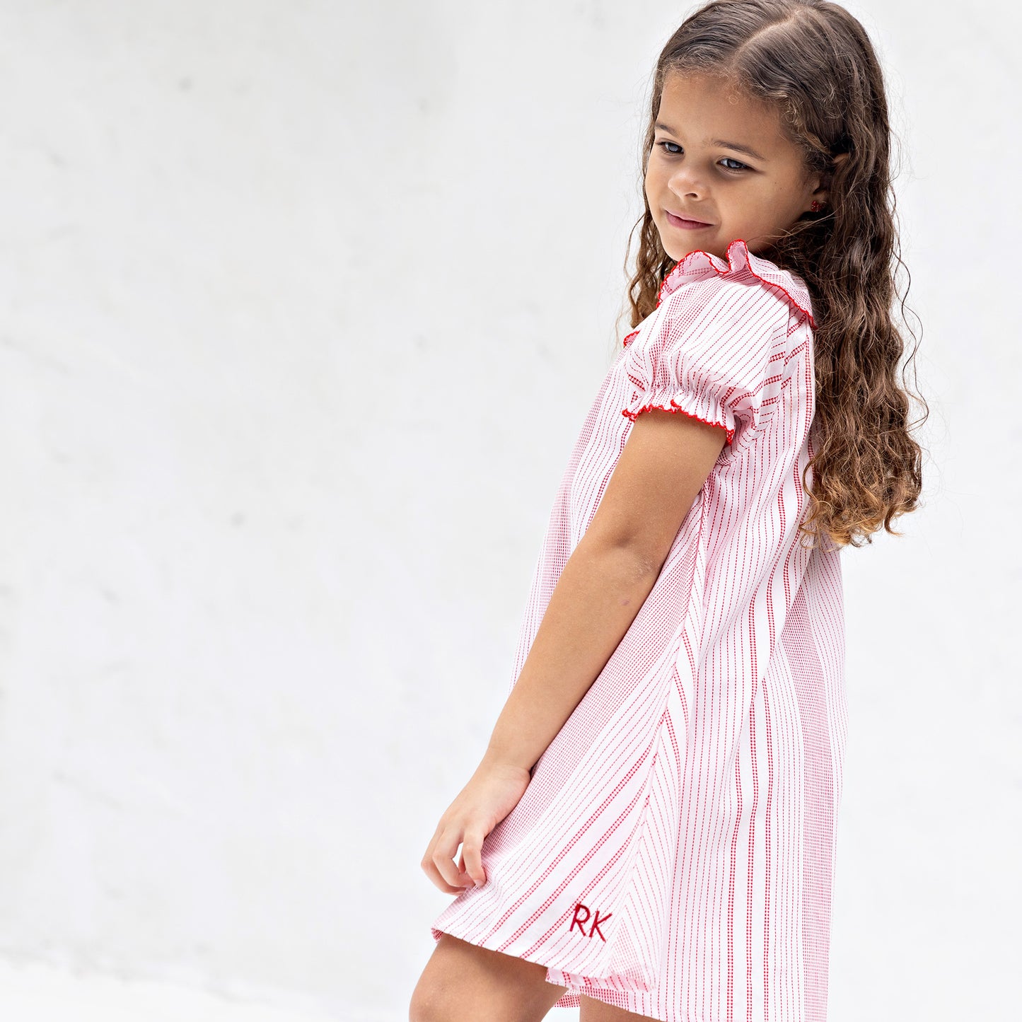Rosie Cotton Printed Dress Short Sleeve