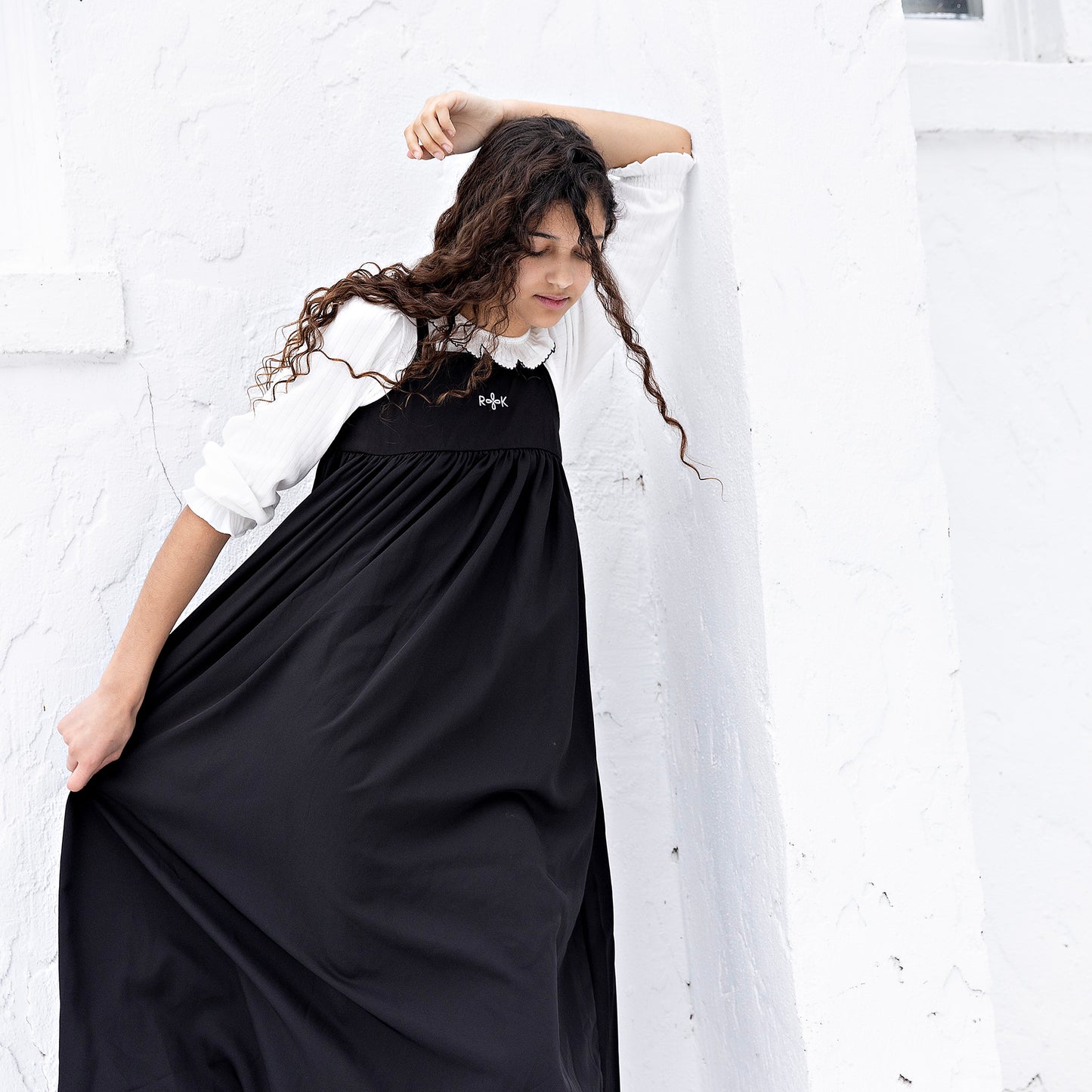 Emery Pointelle Collared Tshirt Long Sleeve