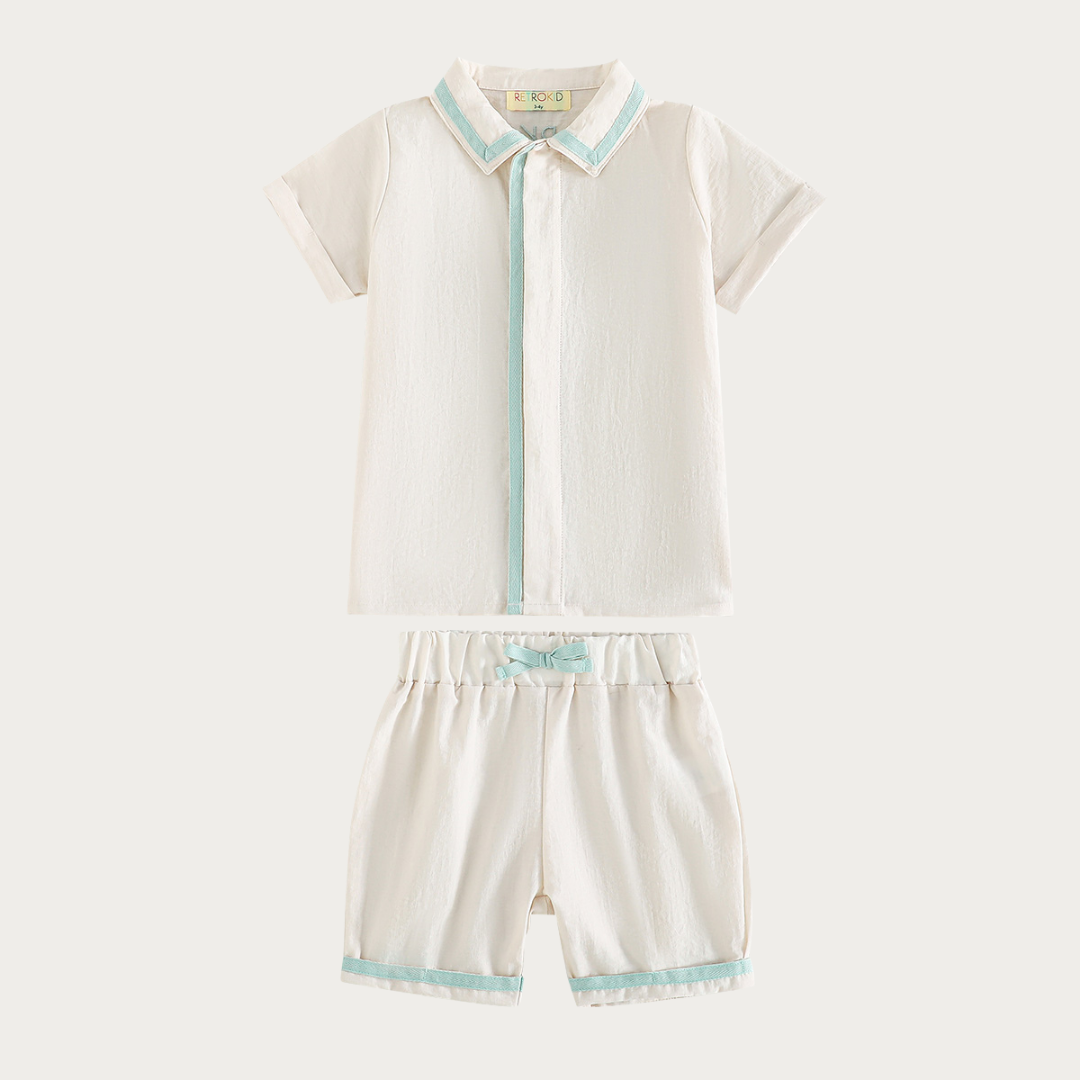 Bennet Boys Collar Shirt + Short Pants Set