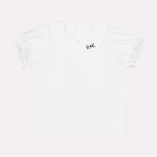 Ida Embroidered Short Sleeve Collar Dress Tee