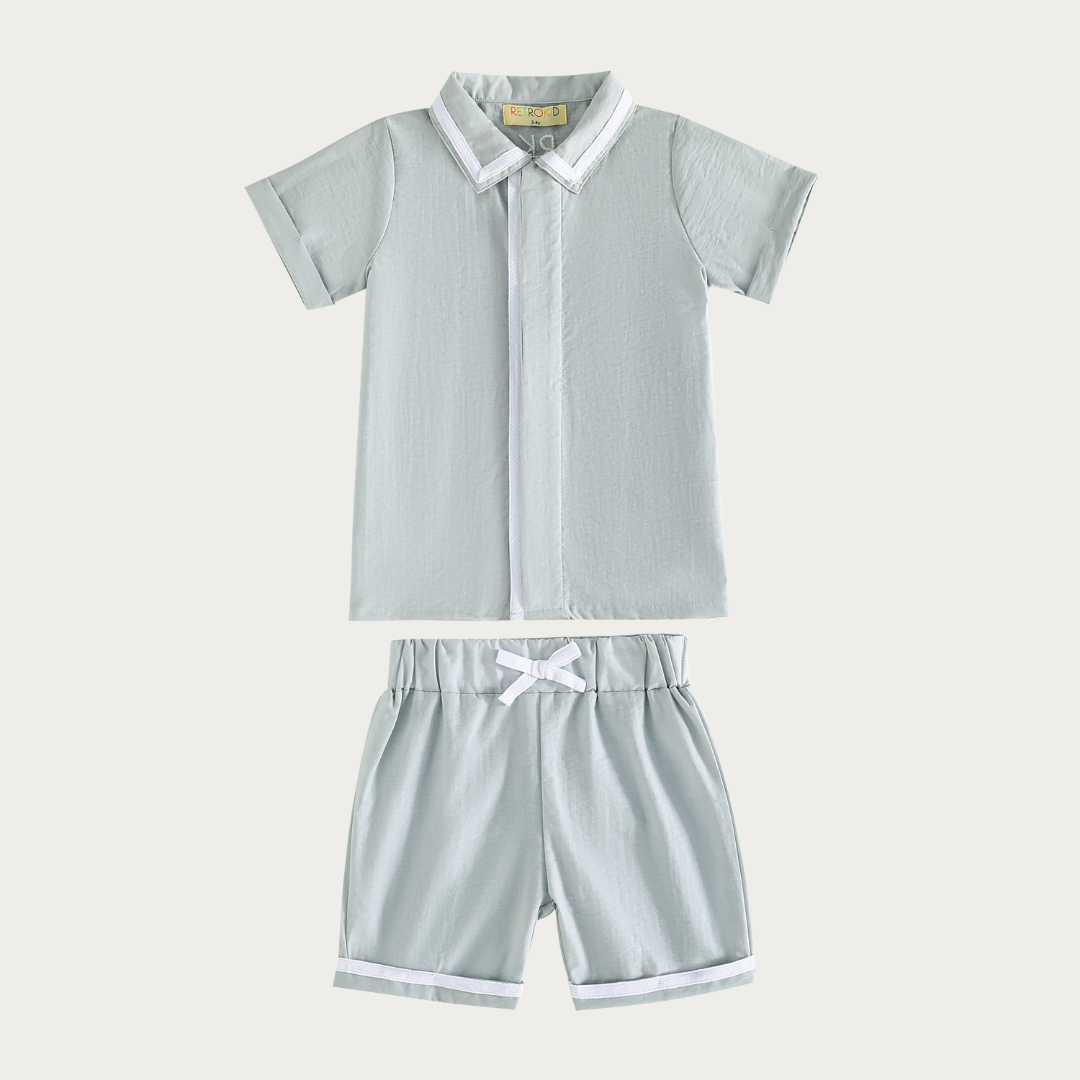 Bennet Boys Collar Shirt + Short Pants Set