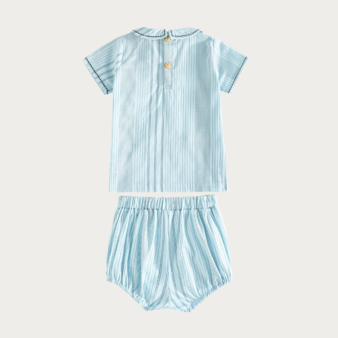 Alfie Cotton Printed Baby Boy Button Up Set