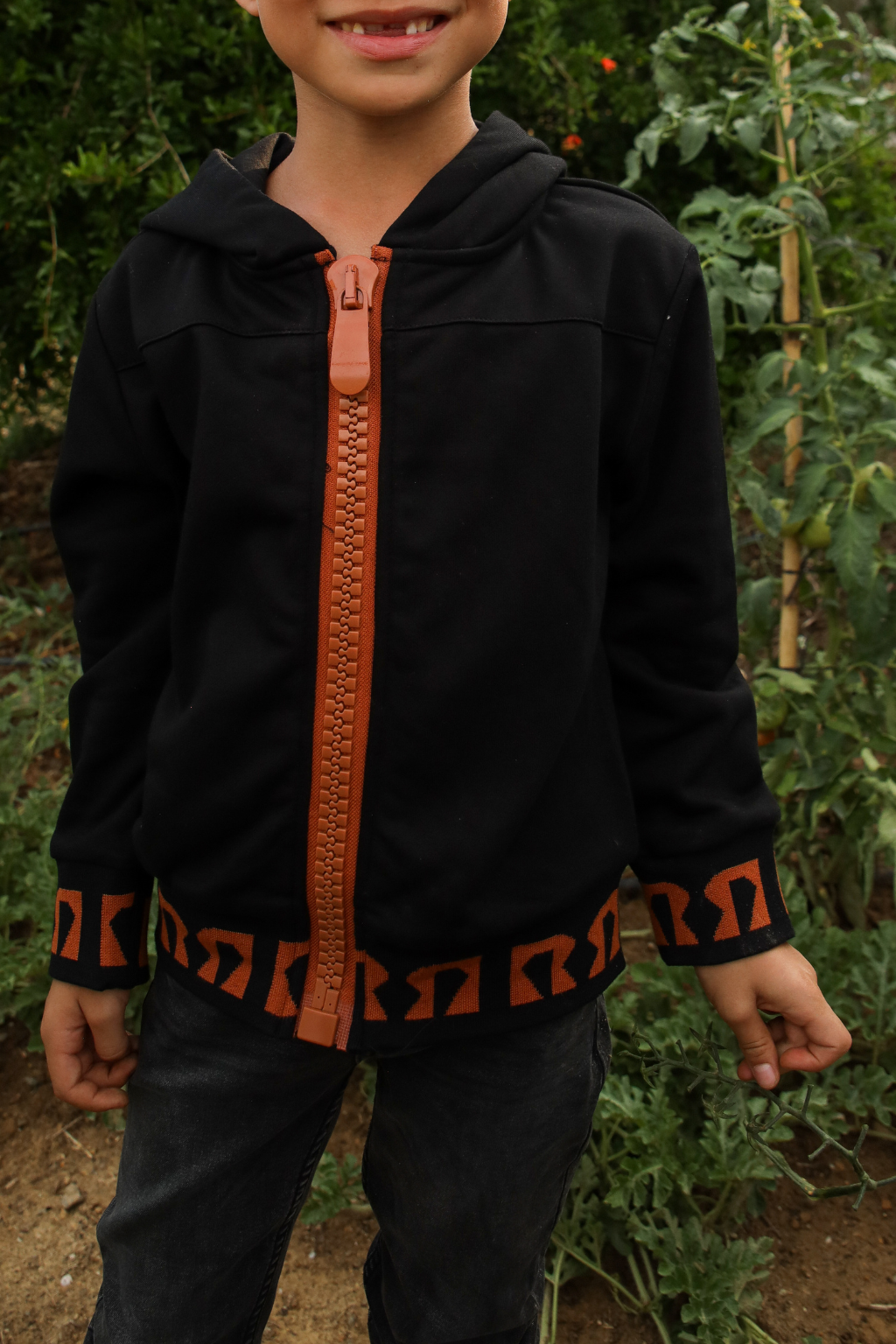Hooded Sweatshirt w/ Oversized Zipper