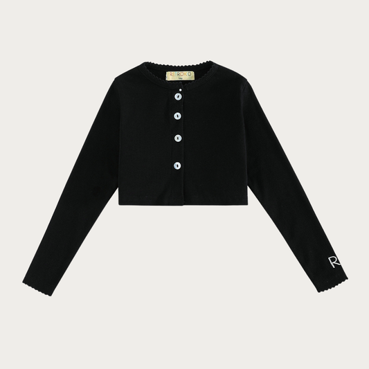 Emery Ribbed Cropped Cardigan