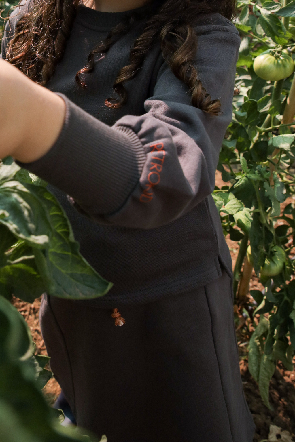 Girls Crop Sweatshirt