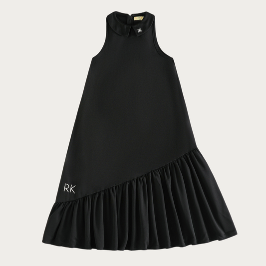 Emery Slanted Tier Collar Maxi Dress
