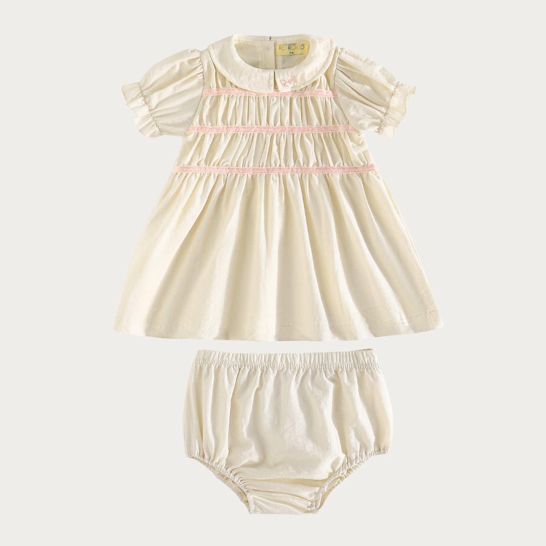 Halston Smocked Baby Girl Bloomer Set
