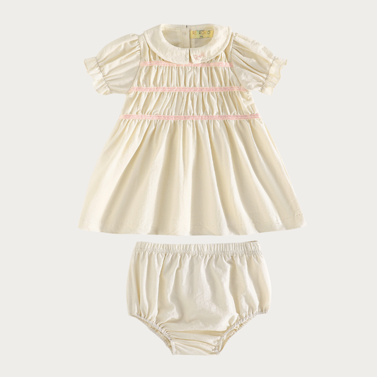 Halston Smocked Baby Girl Bloomer Set