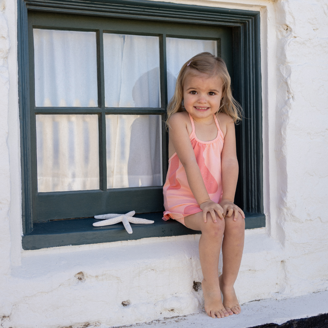 Tess Logo All Over Halter Baby Girl Set