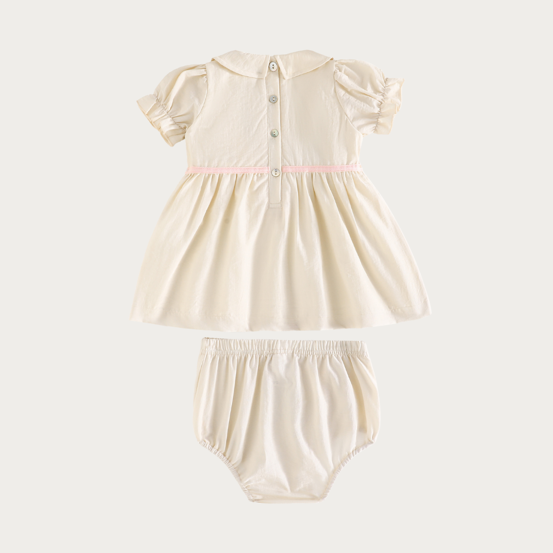 Halston Smocked Baby Girl Bloomer Set