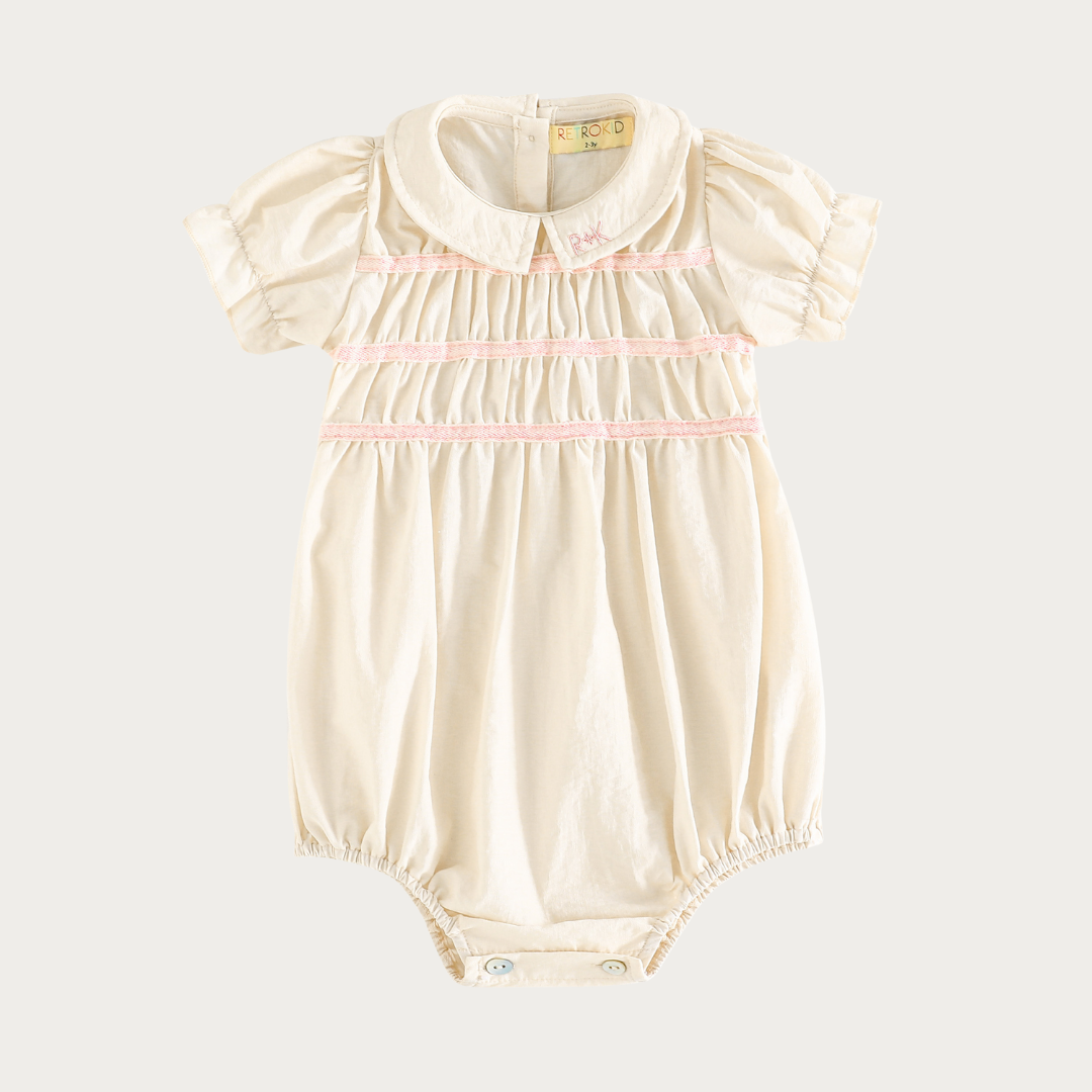 Halston Smocked Baby Girl Romper