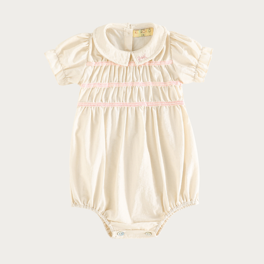 Halston Smocked Baby Girl Romper