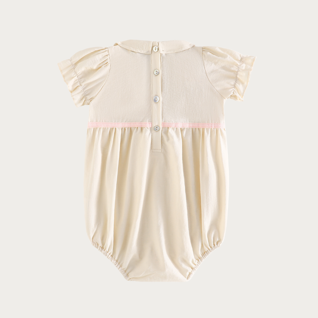 Halston Smocked Baby Girl Romper