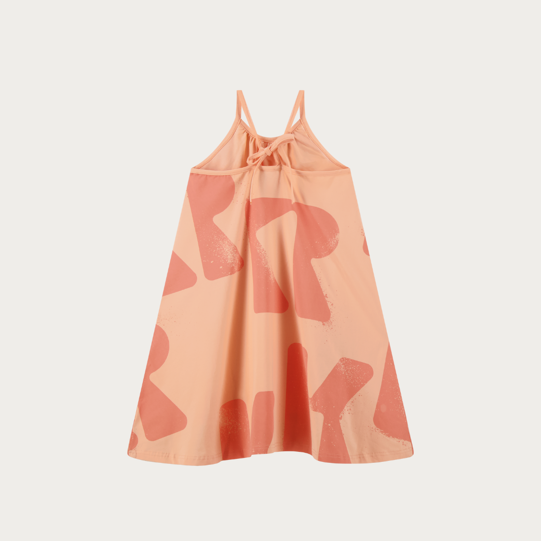 Tess Logo All Over Sleeveless Hi Low Dress