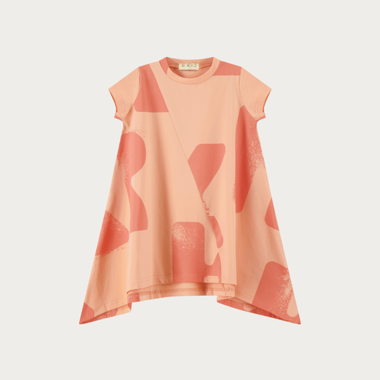 Tess Logo All Over Full Hi Low Dress (Short Sleeve)