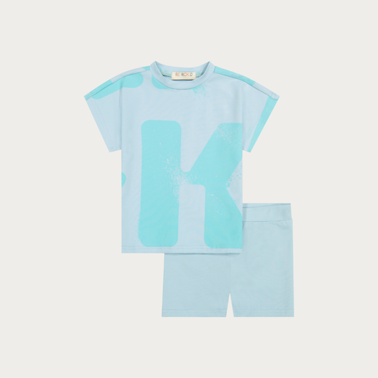 Tess Logo All Over Baby Boy Tshirt + Shorts Set