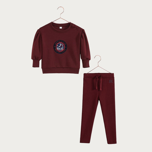 Arden Scuba Baby Girl Sweat Set