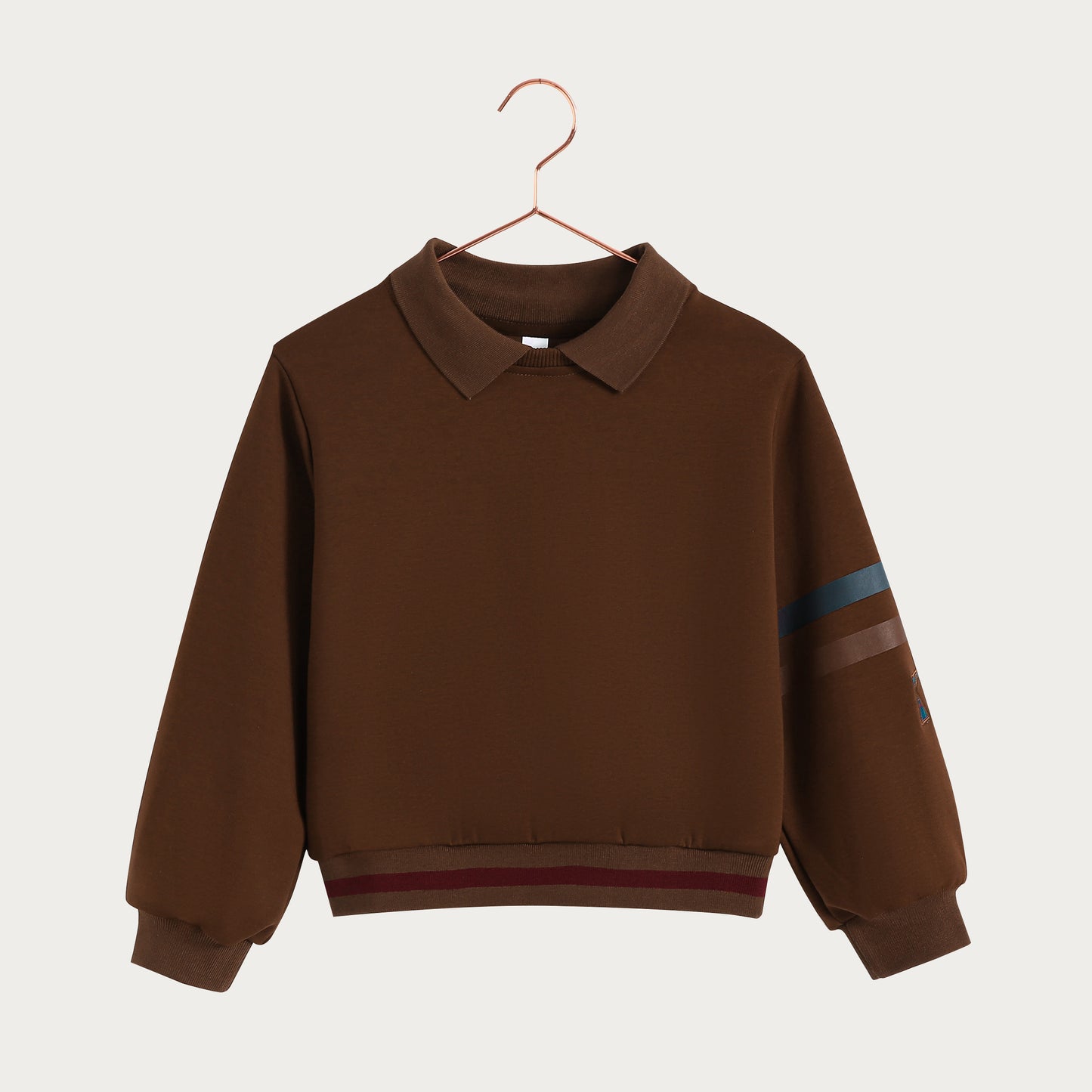 Arden Scuba Collar Sweatshirt - Chestnut