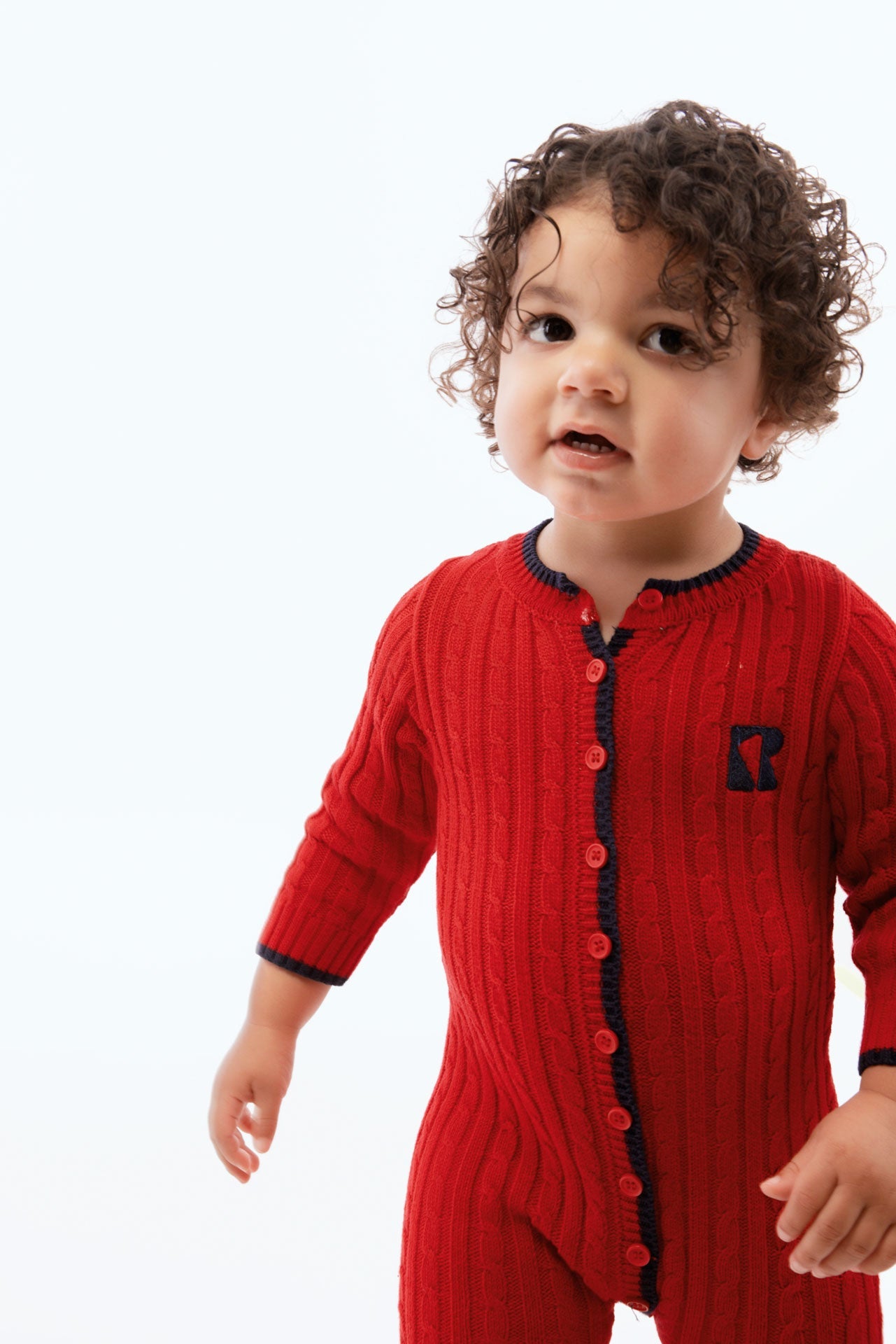 Aspen Cable Knit Baby Romper