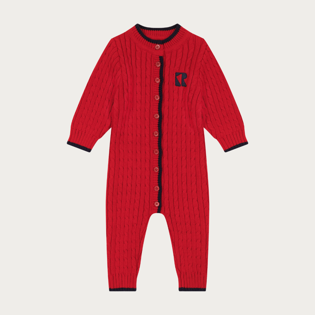 Aspen Cable Knit Baby Romper