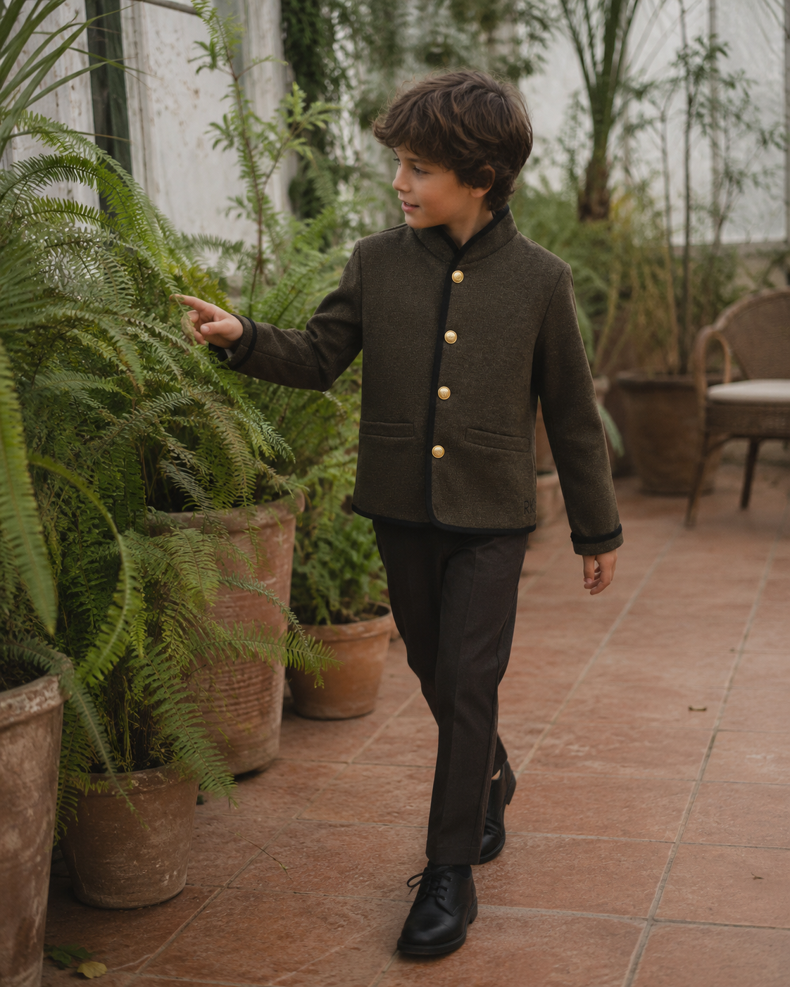 Lucas Gold Button Jacket