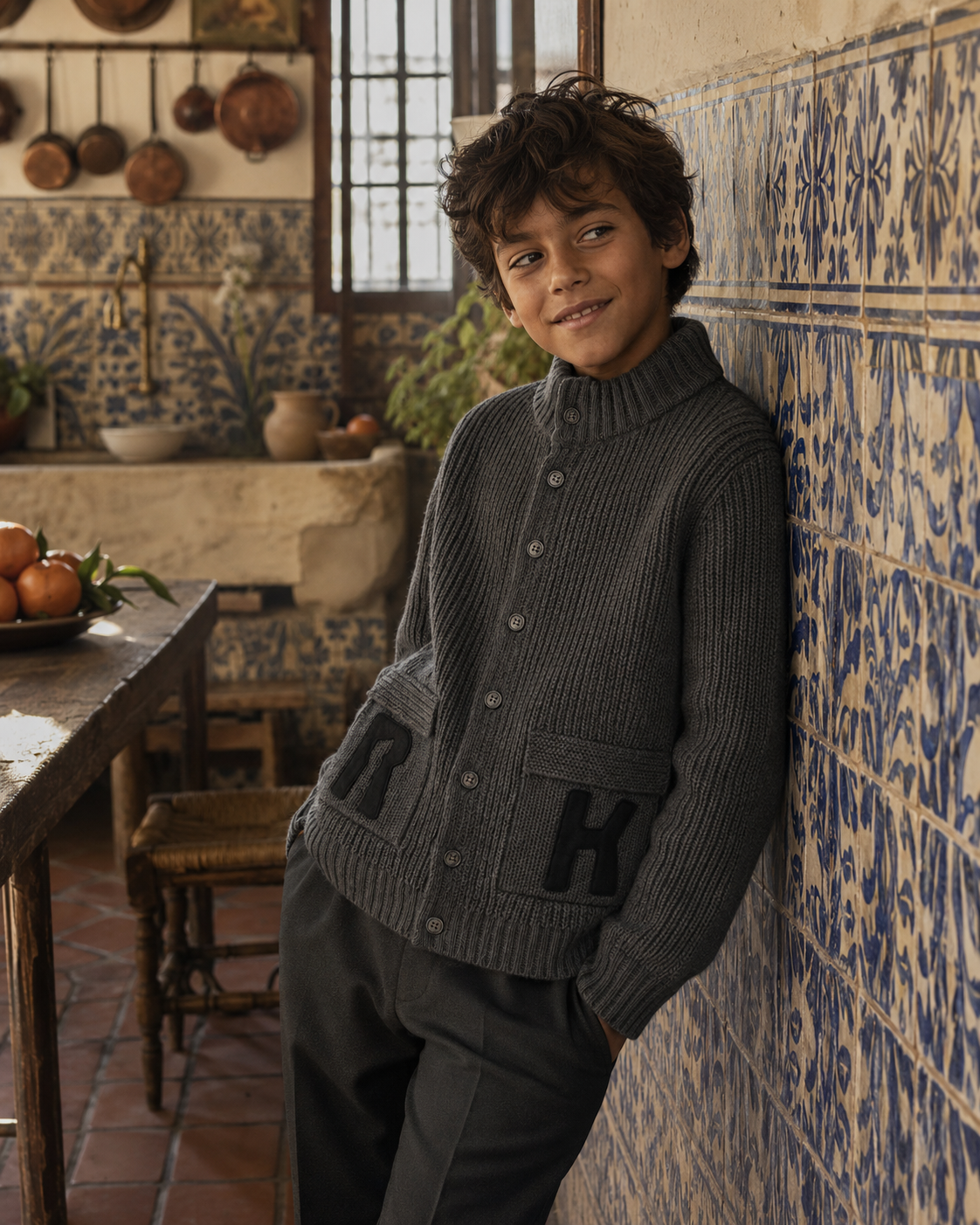 Arthur Knit Sweater with Pocket Logo
