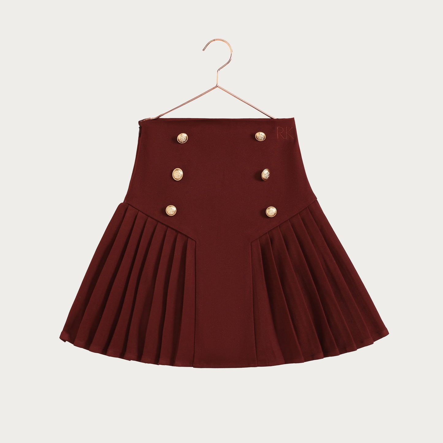 Emerson Pleat Skirt - Burgundy