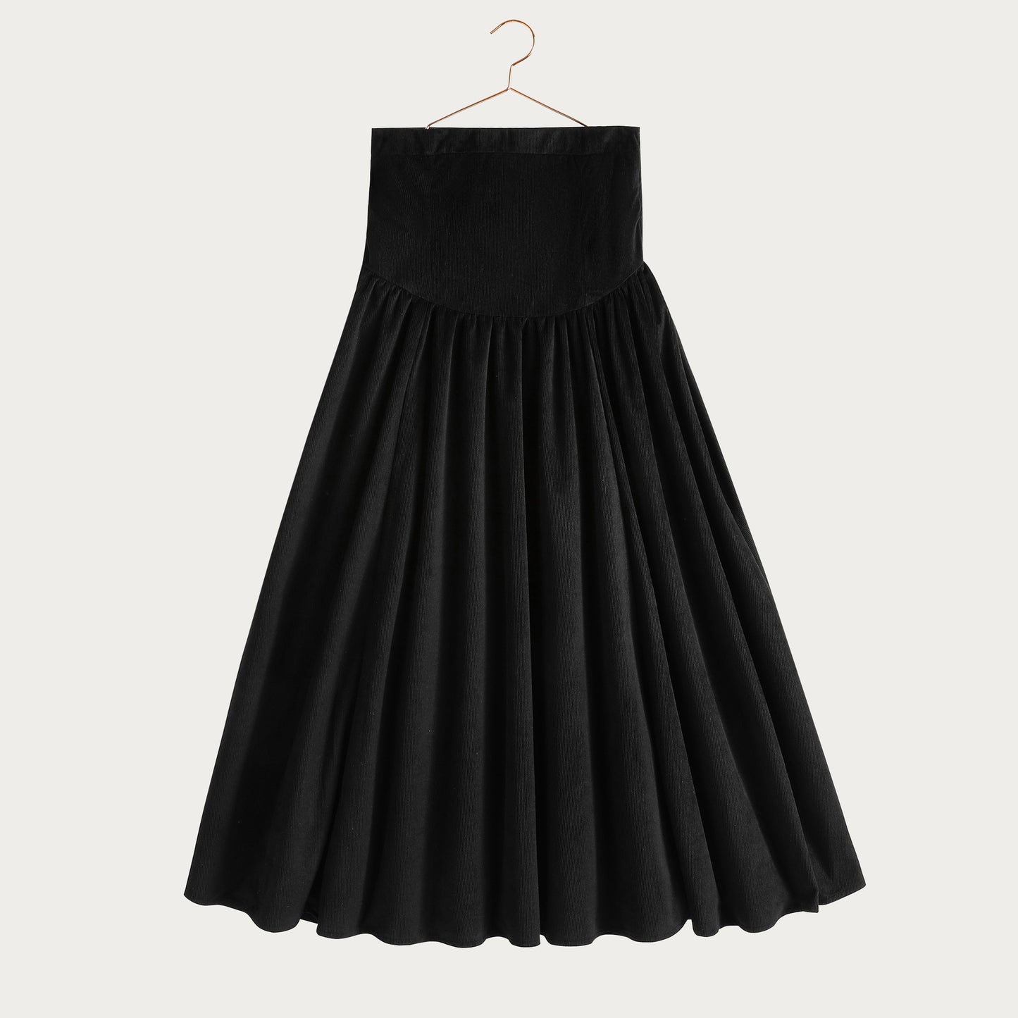Isla Velvet Ribbed Maxi Skirt