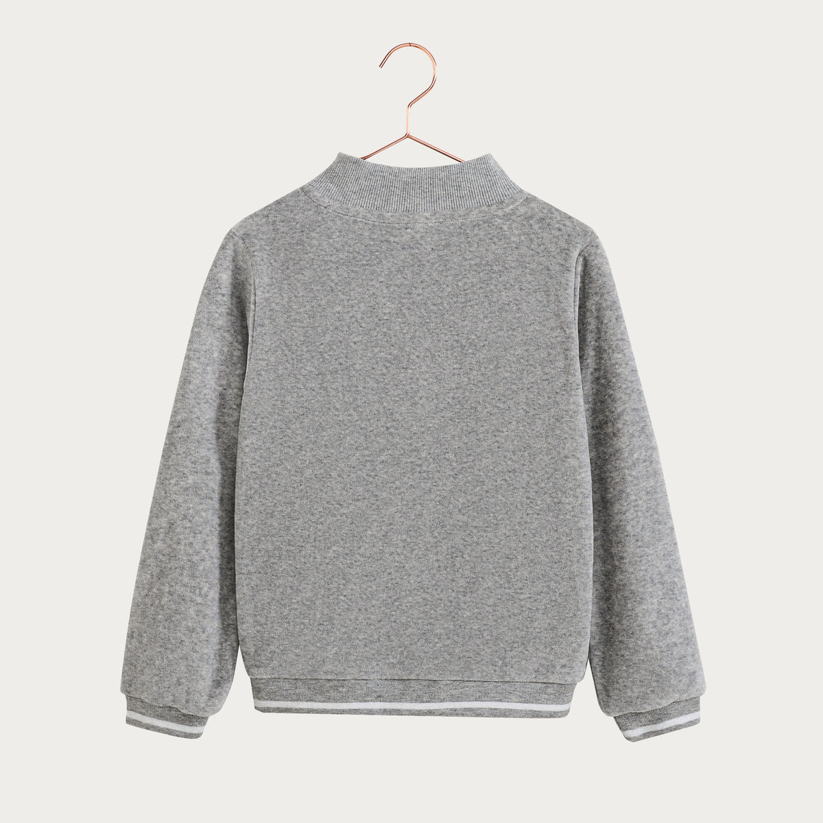 Reese Velour Boys Zipper Sweatshirt
