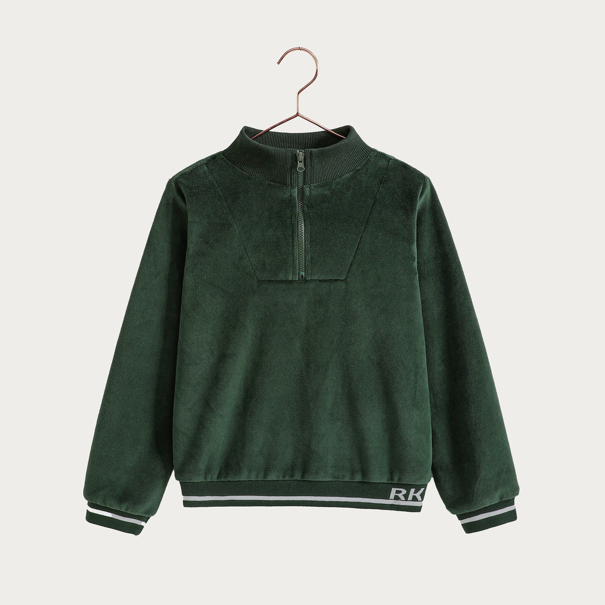 Reese Velour Boys Zipper Sweatshirt