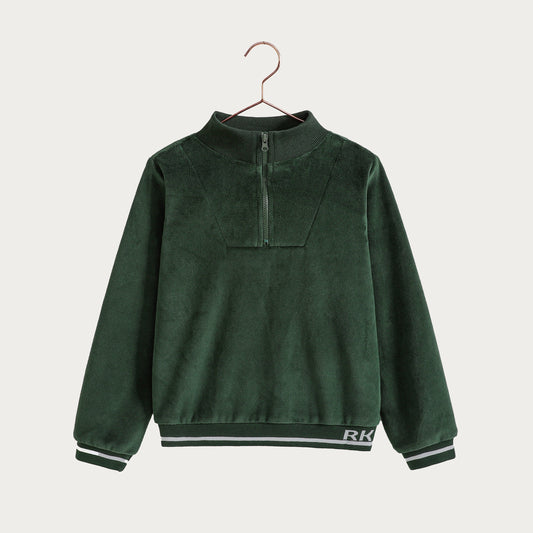 Reese Velour Boys Zipper Sweatshirt