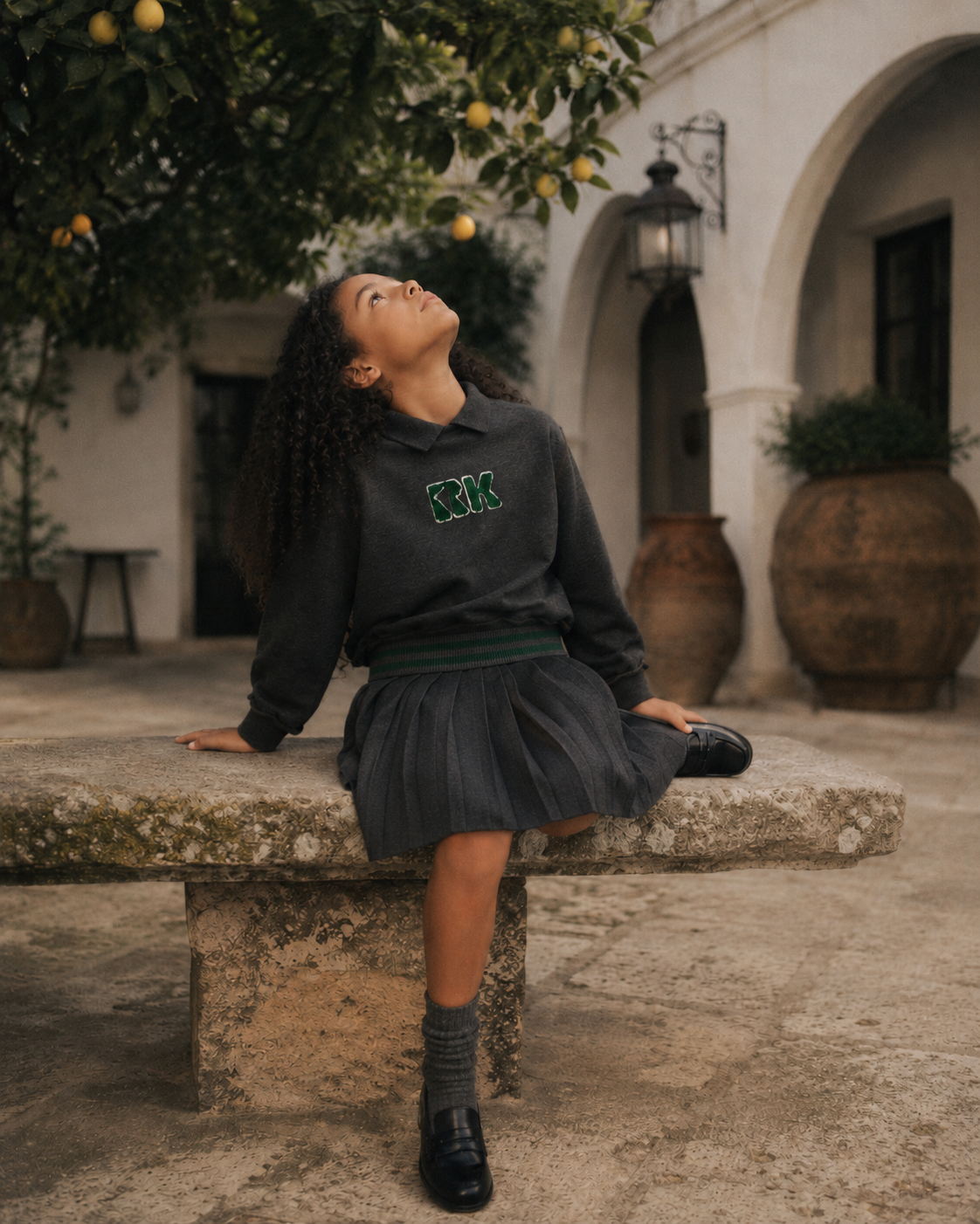 Rowan Pleated Sweat Skirt