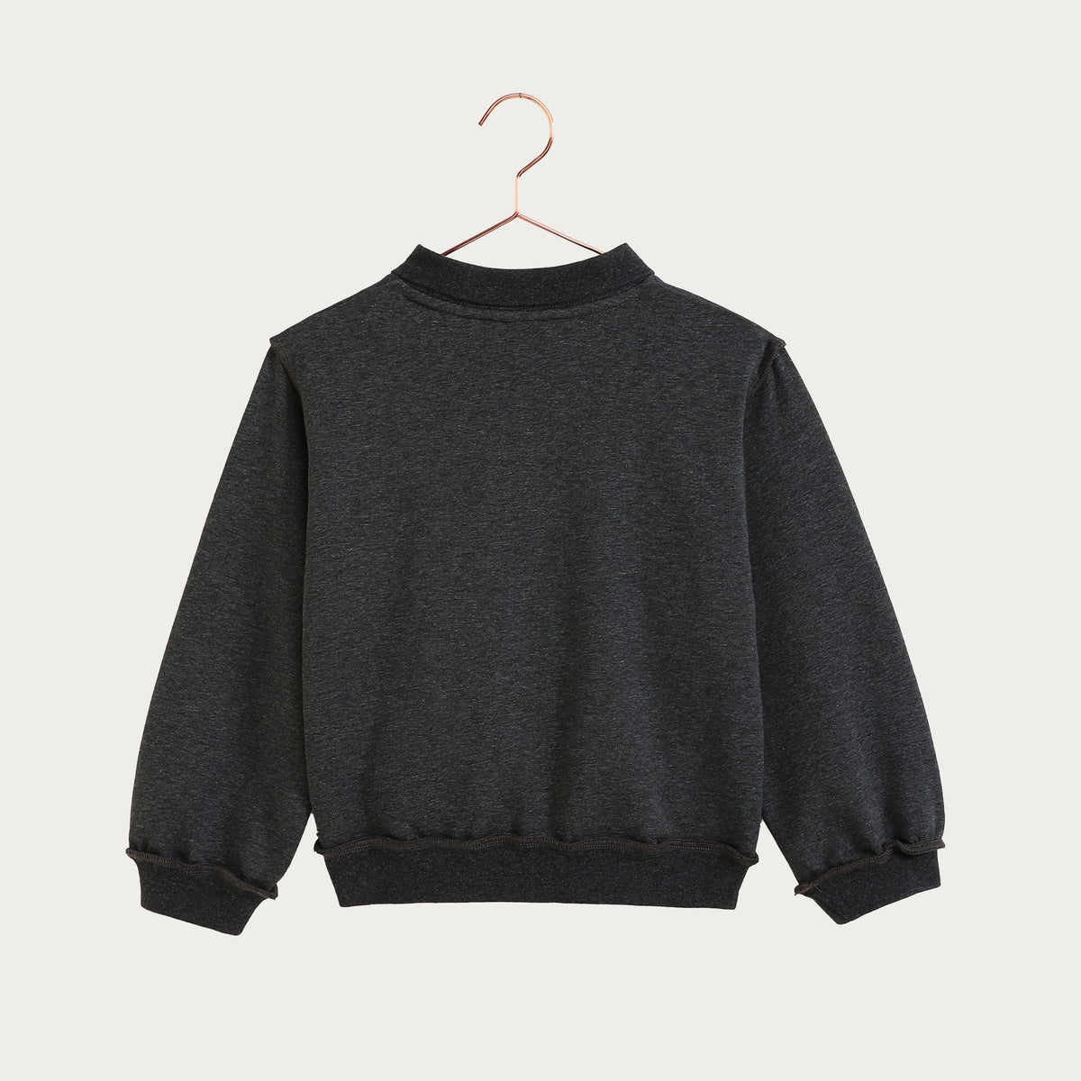 Rowan Collar Sweatshirt in gray, back view