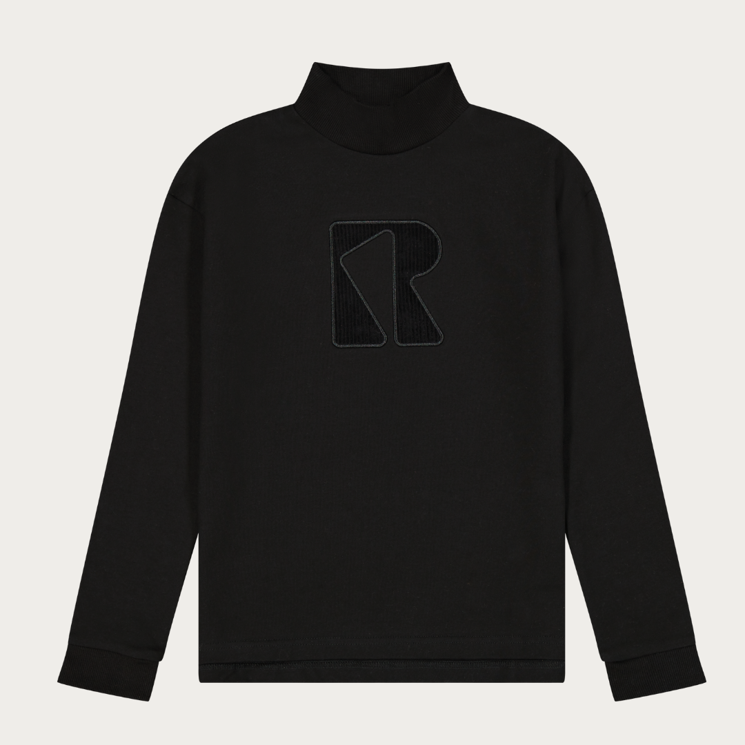 Ruby French Terry Turtleneck with Cord Logo