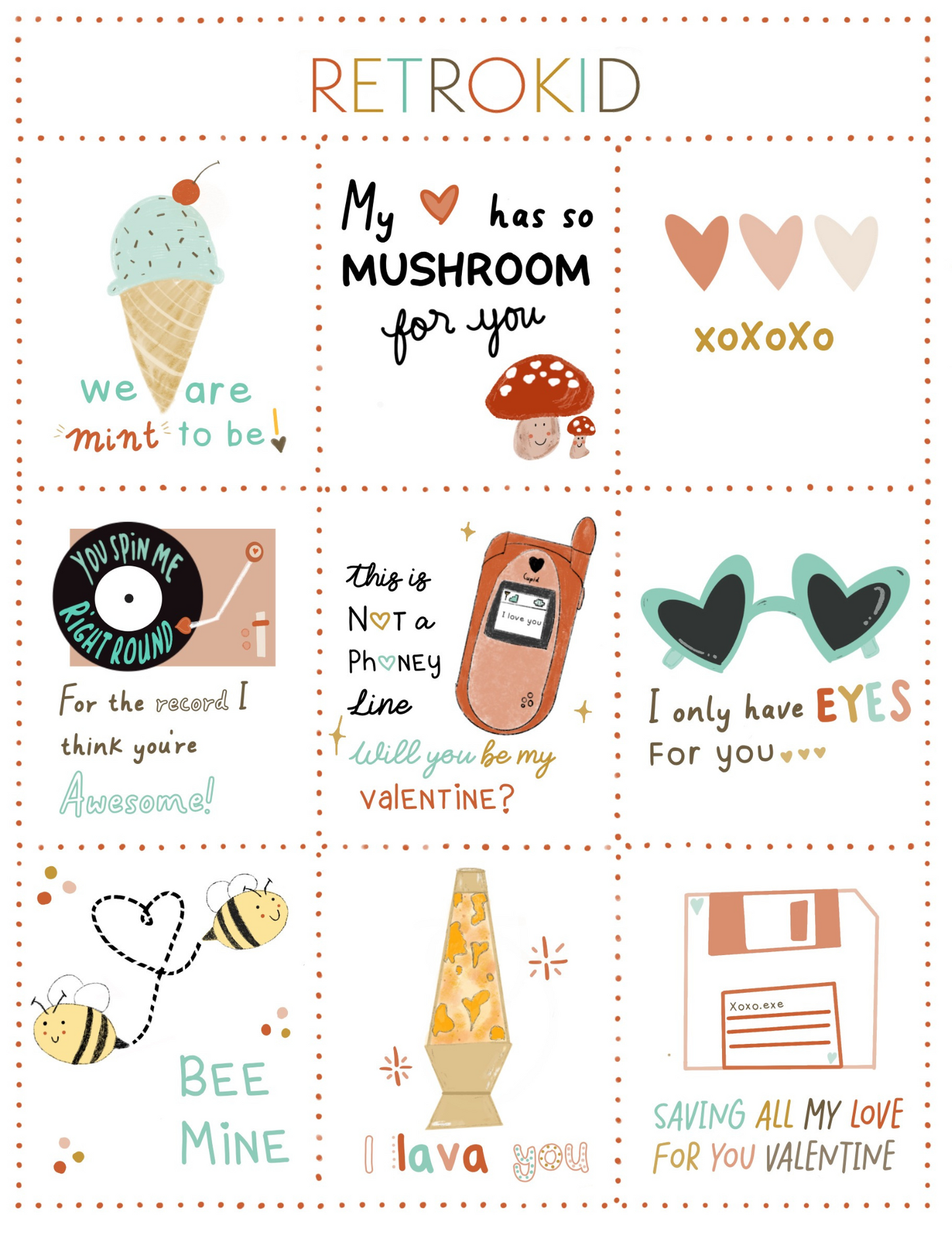 RETROKID Valentine's Day Printable