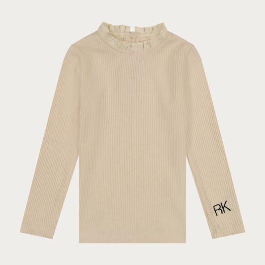 Vivienne Ruffle Neck Knit Sweater