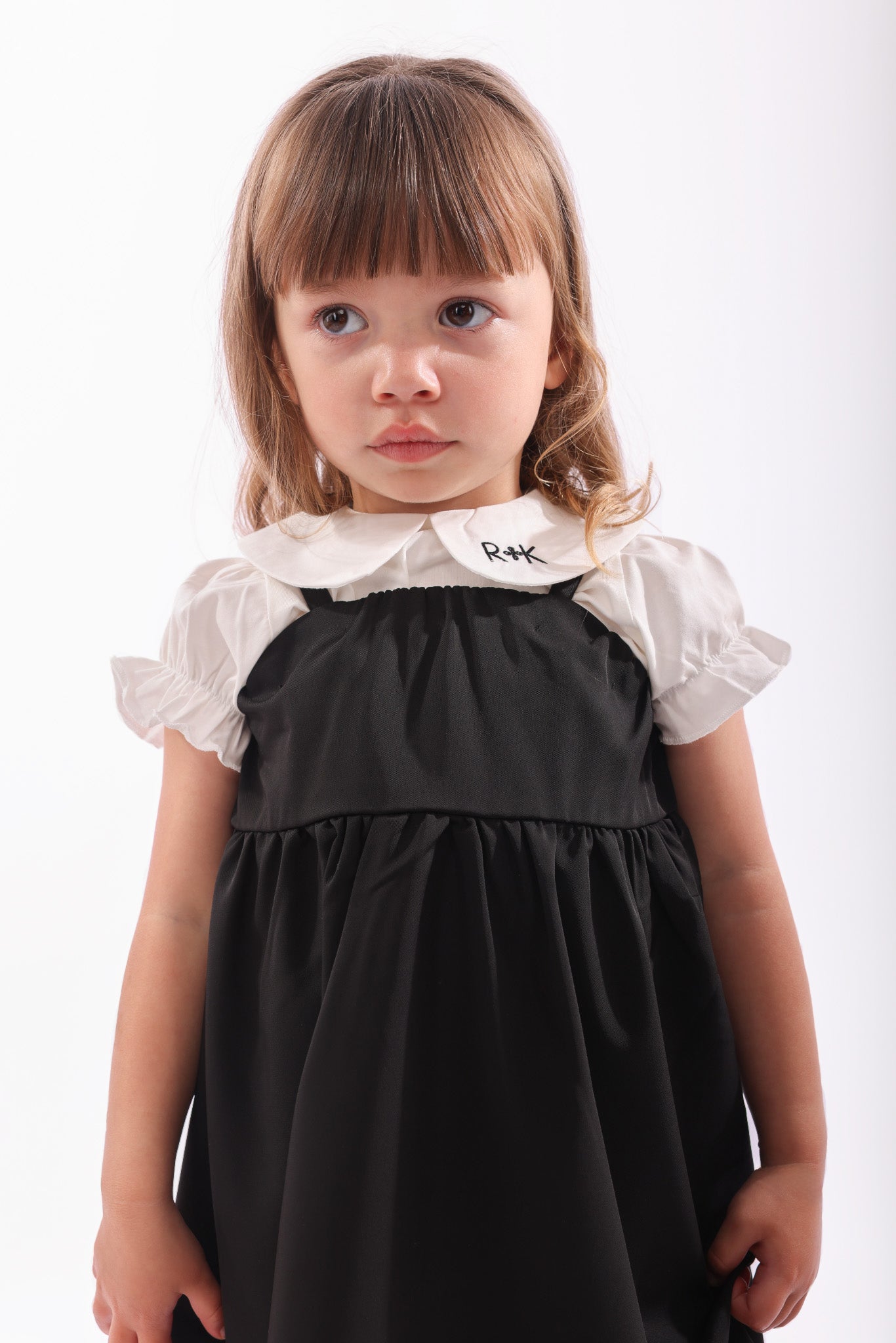 Ida Embroidered Short Sleeve Collar Dress Tee